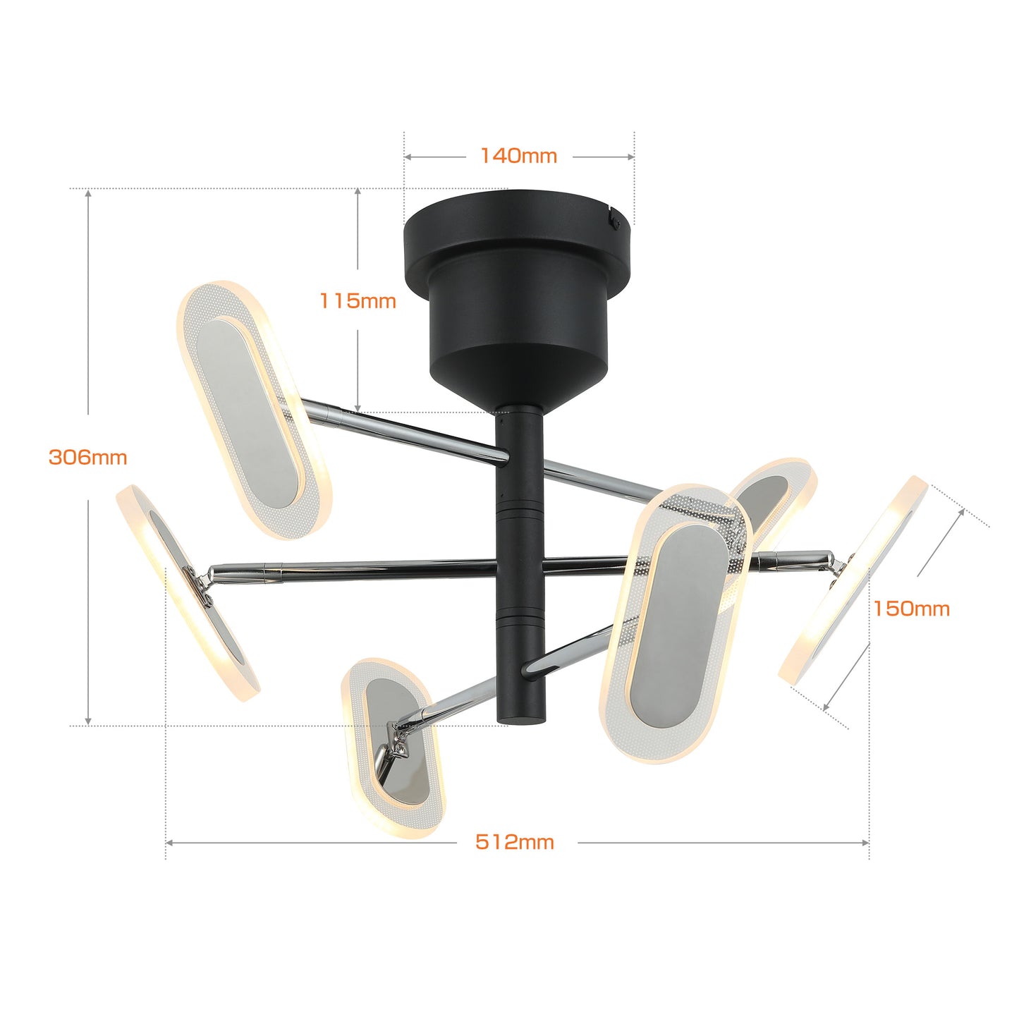Parrot Uncle シーリングライト LED 6灯 調光調色 おしゃれ 天井照明 リモコン 照明器具 LED内蔵 モダン 北欧 寝室 リビング ダイニング ベッドルーム 12畳 10畳 8畳 シンプル カフェ ナチュラル 洋風 (ホワイト)
