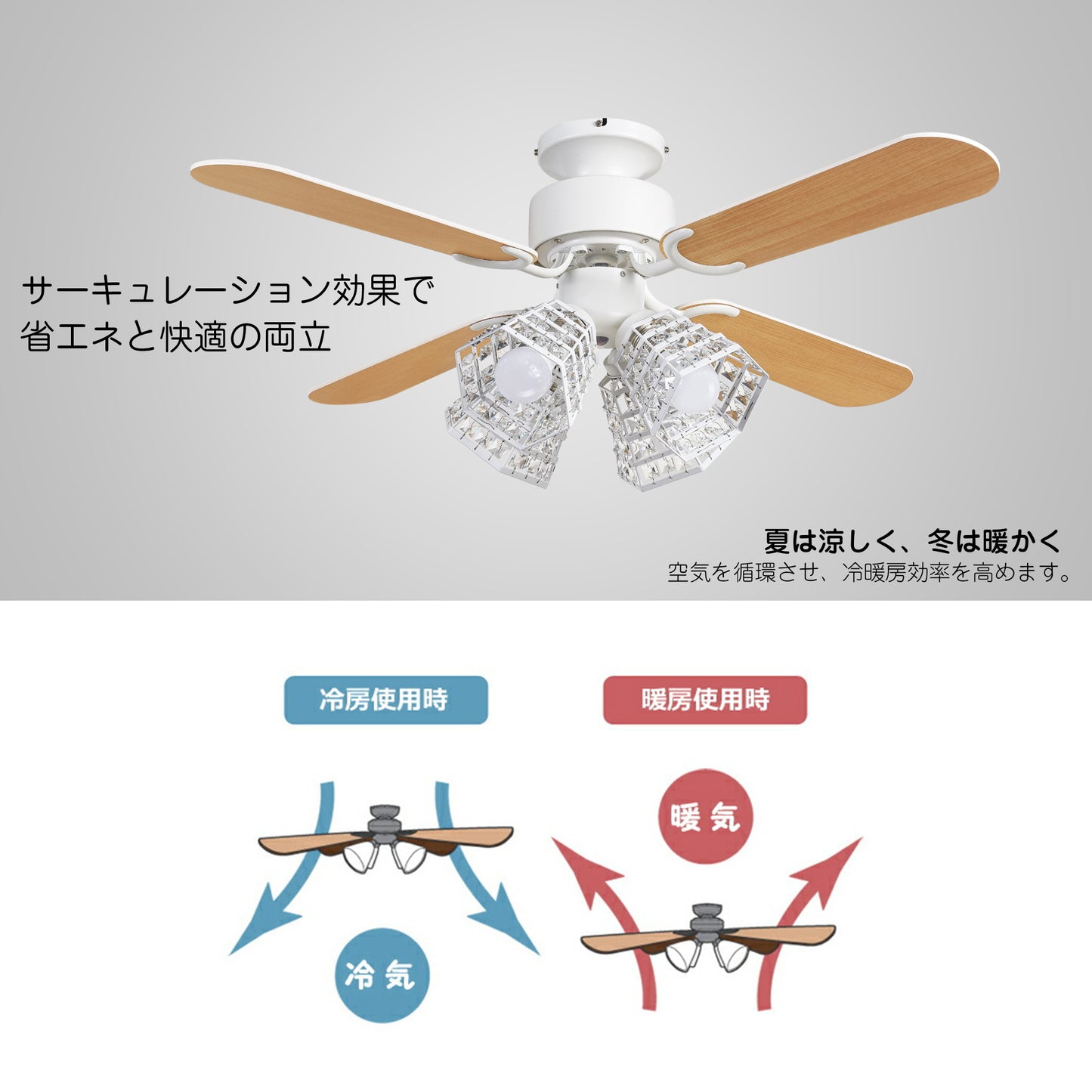 送料無料 シーリングファンライト 天井照明 リモコン式 LED電球対応 口金E26 省エネ 風量3段階 長寿命 冷暖房効果 ブラック