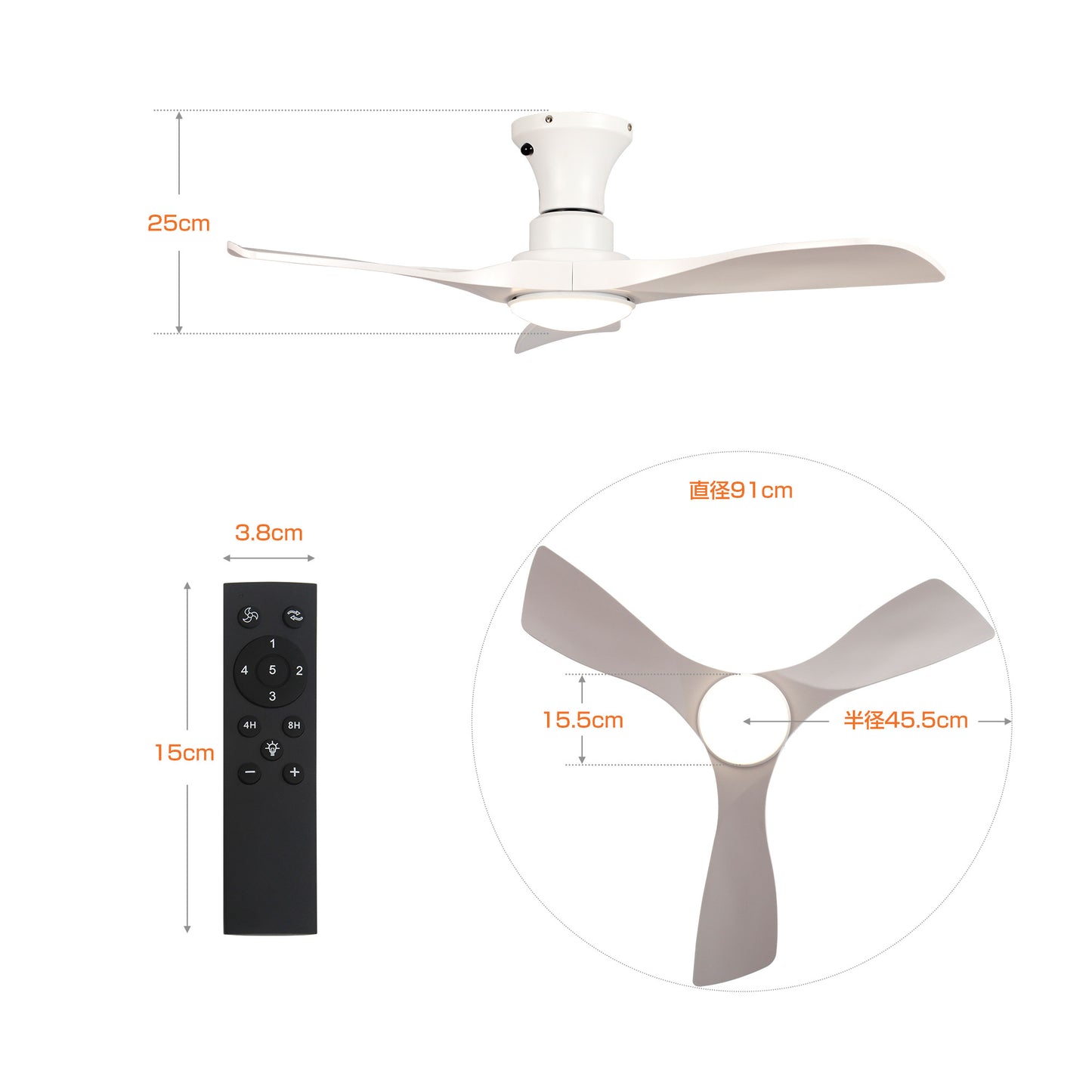Parrot Uncle シーリングファンライト 照明器具 ファン 天井照明 シーリングライト リモコン付き インテリア 電気 LEDチップ内蔵 4ブレードスタイル DCモータ 調光・調色 おしゃれ (ブラック)