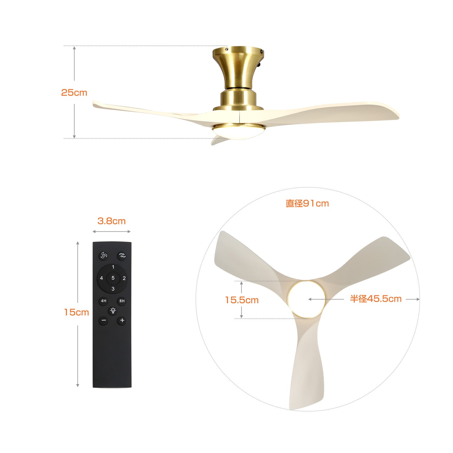 Parrot Uncle シーリングファンライト 照明器具 ファン 天井照明 シーリングライト リモコン付き インテリア 電気 LEDチップ内蔵 4ブレードスタイル DCモータ 調光・調色 おしゃれ (ブラック)