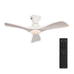 Parrot Uncle シーリングファンライト 照明器具 ファン 天井照明 シーリングライト リモコン付き インテリア 電気 LEDチップ内蔵 4ブレードスタイル DCモータ 調光・調色 おしゃれ (ブラック)