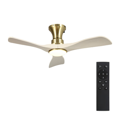 Parrot Uncle シーリングファンライト 照明器具 ファン 天井照明 シーリングライト リモコン付き インテリア 電気 LEDチップ内蔵 4ブレードスタイル DCモータ 調光・調色 おしゃれ (ブラック)