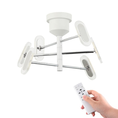 Parrot Uncle シーリングライト LED 6灯 調光調色 おしゃれ 天井照明 リモコン 照明器具 LED内蔵 モダン 北欧 寝室 リビング ダイニング ベッドルーム 12畳 10畳 8畳 シンプル カフェ ナチュラル 洋風 (ホワイト)