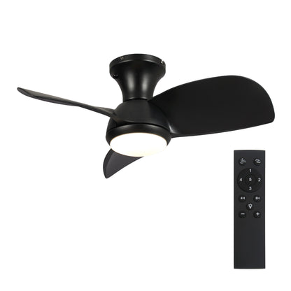 Parrot Uncle シーリングファンライト 照明 ファン 小型3枚羽根 LEDチップ内蔵 3ブレードスタイル DCモーター 天井照明 照明器具 省エネ 3羽根 吹き抜け リモコン付き 調光・調色 おしゃれ (ゴールド)