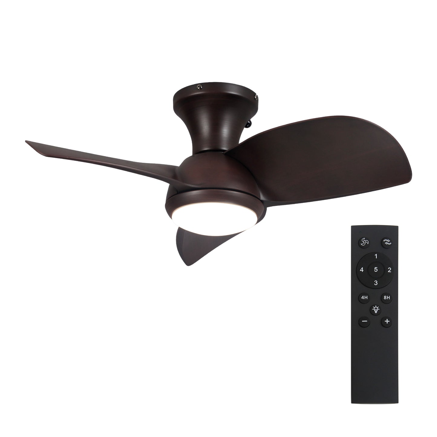 Parrot Uncle シーリングファンライト 照明 ファン 小型3枚羽根 LEDチップ内蔵 3ブレードスタイル DCモーター 天井照明 照明器具 省エネ 3羽根 吹き抜け リモコン付き 調光・調色 おしゃれ (ゴールド)