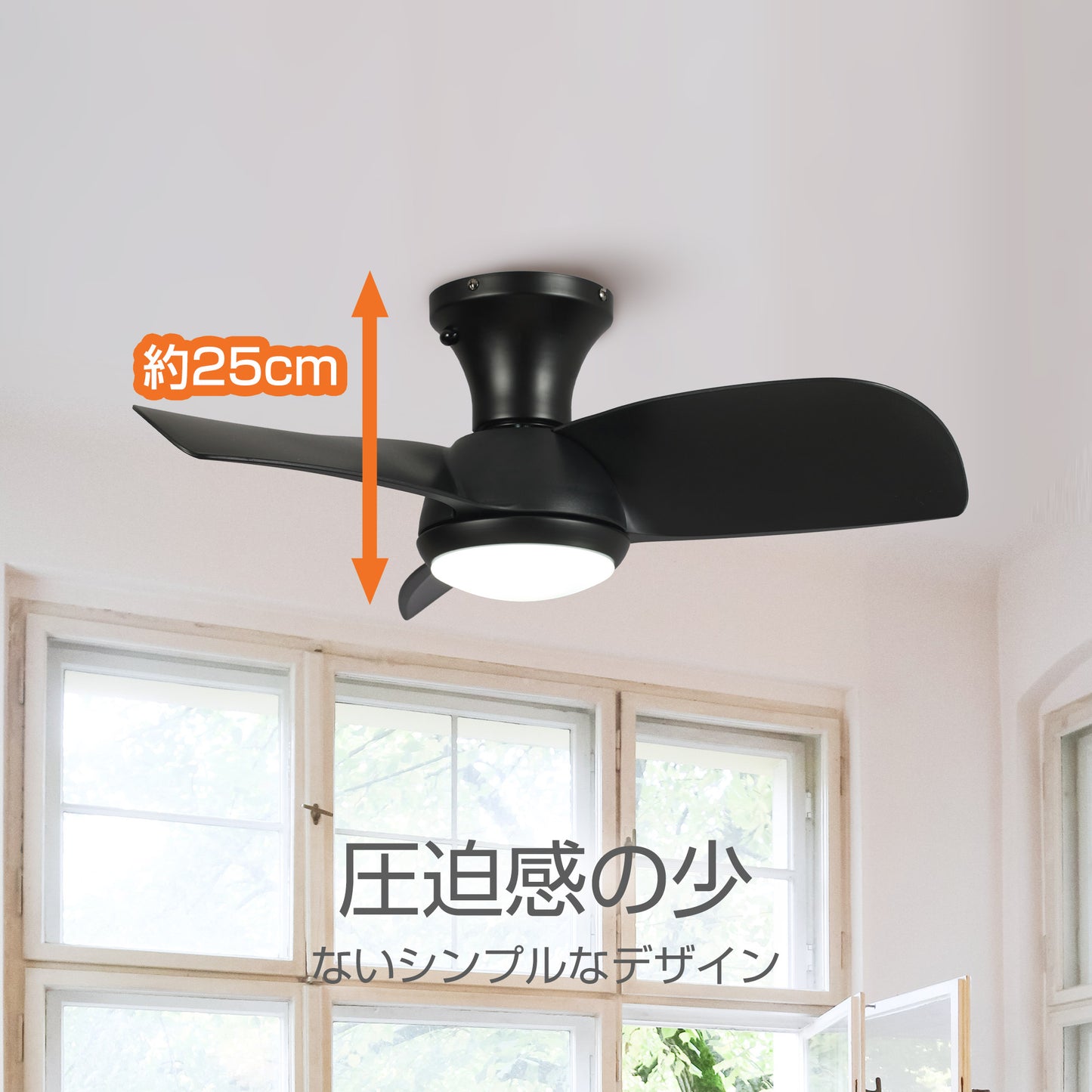 Parrot Uncle シーリングファンライト 照明 ファン 小型3枚羽根 LEDチップ内蔵 3ブレードスタイル DCモーター 天井照明 照明器具 省エネ 3羽根 吹き抜け リモコン付き 調光・調色 おしゃれ (ゴールド)